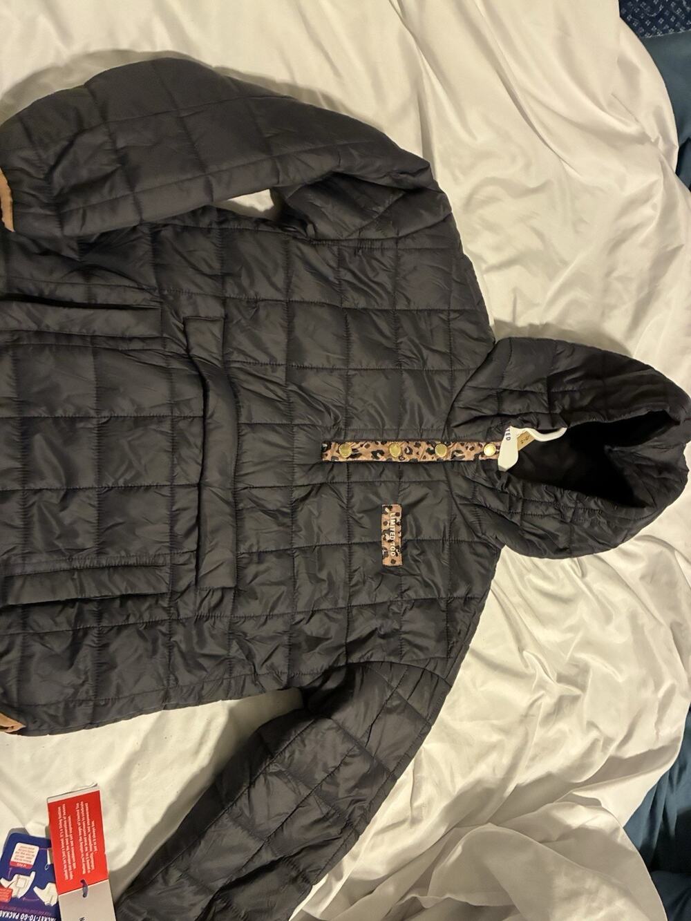 Limited Too Girls Packable Jacket Puffer Jacket-Size 12-14 NWT